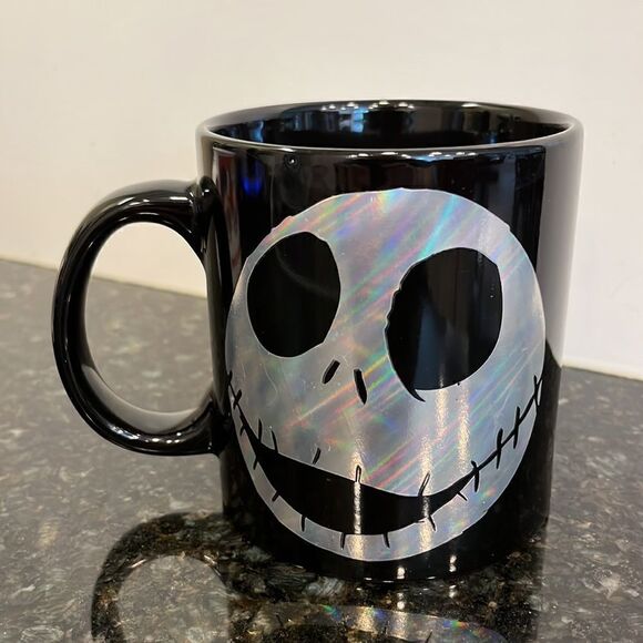 DISNEY / Nightmare Before Christmas Iridescent Jack Skellington Head Mug - Picture 2 of 5